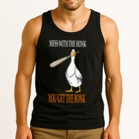 Mess With The Honk Goose Game Gamer Wooden Club Computer Tank Top