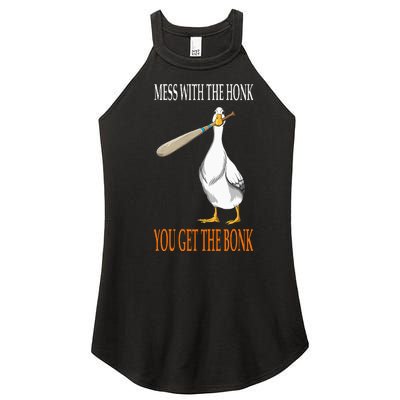 Mess With The Honk Goose Game Gamer Wooden Club Computer Women's Perfect Tri Rocker Tank