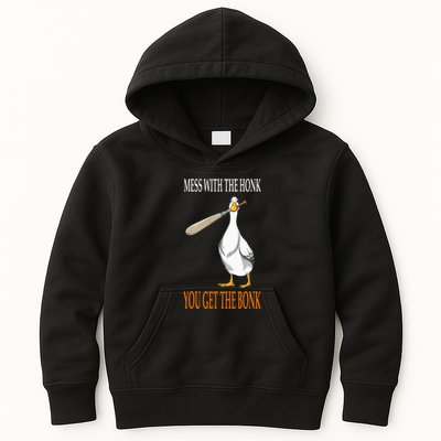 Mess With The Honk Goose Game Gamer Wooden Club Computer Kids Hoodie