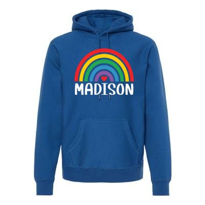 Madison Wisconsin Travel I Love Madison Usa Gift Premium Hoodie