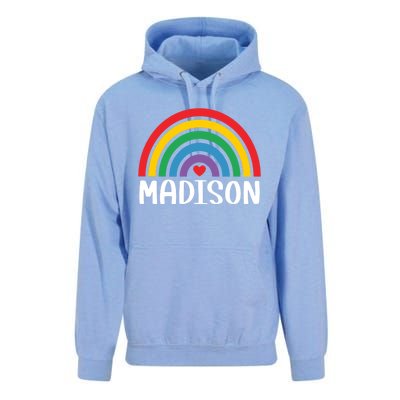 Madison Wisconsin Travel I Love Madison Usa Gift Unisex Surf Hoodie