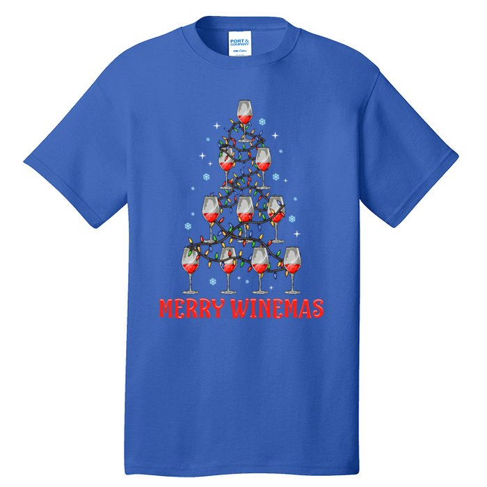 Merry Winemas Tree Wine Ugly Christmas Sweaters Meaningful Gift Tall T-Shirt