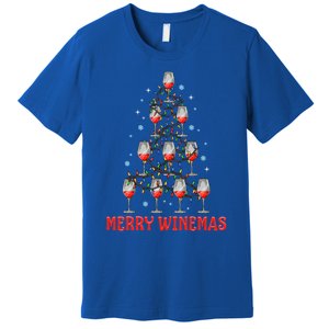 Merry Winemas Tree Wine Ugly Christmas Sweaters Meaningful Gift Premium T-Shirt