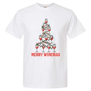 Merry Winemas Tree Wine Ugly Christmas Sweaters Meaningful Gift Garment-Dyed Heavyweight T-Shirt