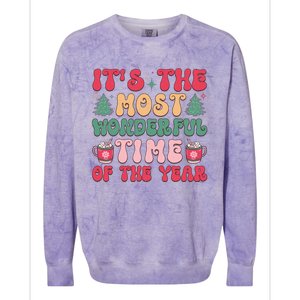 Most Wonderful Time Of The Year Festive Graphic Colorblast Crewneck Sweatshirt