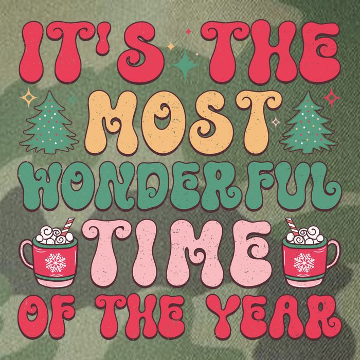 Most Wonderful Time Of The Year Festive Graphic Legacy Tie Dye Trucker Hat