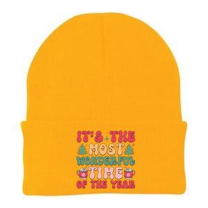 Most Wonderful Time Of The Year Festive Graphic Knit Cap Winter Beanie