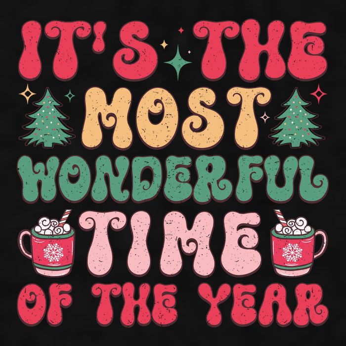 Most Wonderful Time Of The Year Festive Graphic Ladies PosiCharge Tri-Blend Wicking Tank