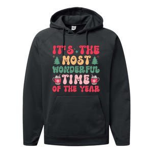 Most Wonderful Time Of The Year Festive Graphic Performance Fleece Hoodie