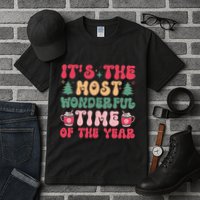 Most Wonderful Time Of The Year Festive Graphic Tall T-Shirt