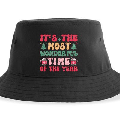 Most Wonderful Time Of The Year Festive Graphic Sustainable Bucket Hat