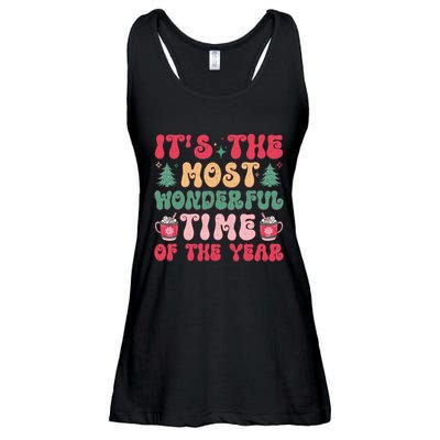 Most Wonderful Time Of The Year Festive Graphic Ladies Essential Flowy Tank