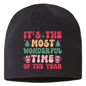 Most Wonderful Time Of The Year Festive Graphic Sustainable Beanie