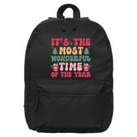 Most Wonderful Time Of The Year Festive Graphic 16 in Basic Backpack