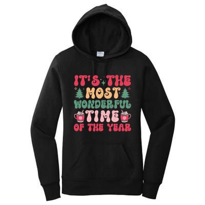 Most Wonderful Time Of The Year Festive Graphic Women's Pullover Hoodie