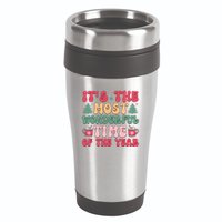 Most Wonderful Time Of The Year Festive Graphic 16oz Travel Tumbler