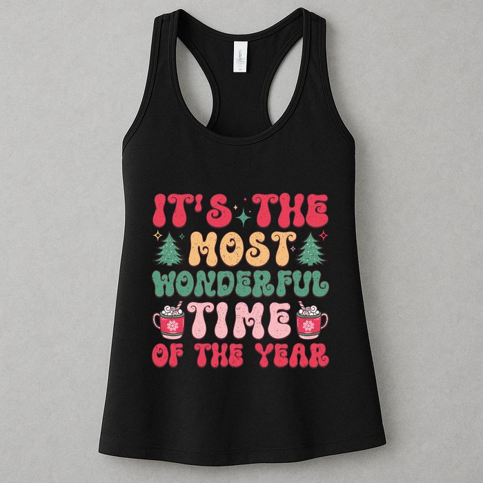Most Wonderful Time Of The Year Festive Graphic Womens Tank Top