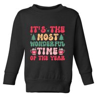 Most Wonderful Time Of The Year Festive Graphic Toddler Sweatshirt