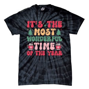 Most Wonderful Time Of The Year Festive Graphic Tie-Dye T-Shirt