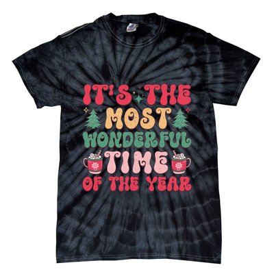 Most Wonderful Time Of The Year Festive Graphic Tie-Dye T-Shirt