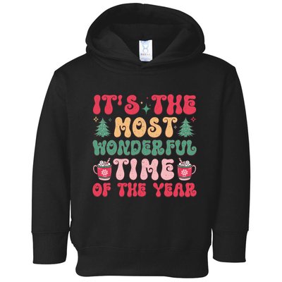 Most Wonderful Time Of The Year Festive Graphic Toddler Hoodie