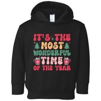 Most Wonderful Time Of The Year Festive Graphic Toddler Hoodie