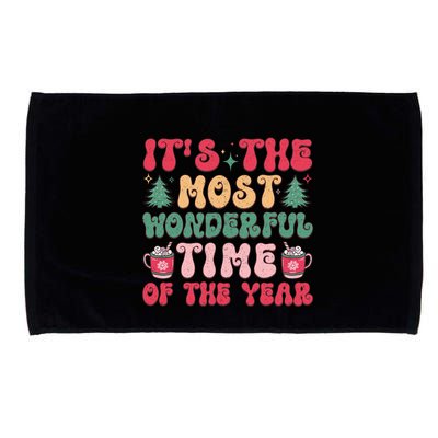 Most Wonderful Time Of The Year Festive Graphic Microfiber Hand Towel