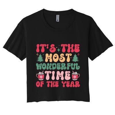 Most Wonderful Time Of The Year Festive Graphic Crop Top