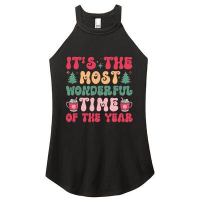 Most Wonderful Time Of The Year Festive Graphic Women's Perfect Tri Rocker Tank