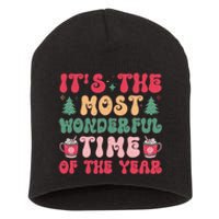 Most Wonderful Time Of The Year Festive Graphic Short Acrylic Beanie