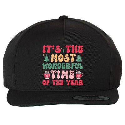 Most Wonderful Time Of The Year Festive Graphic Wool Snapback Cap