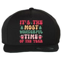 Most Wonderful Time Of The Year Festive Graphic Wool Snapback Cap