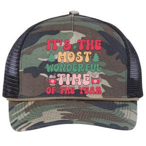 Most Wonderful Time Of The Year Festive Graphic Retro Rope Trucker Hat Cap