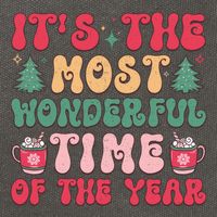Most Wonderful Time Of The Year Festive Graphic Cotton Canvas Backpack
