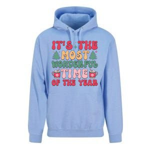 Most Wonderful Time Of The Year Festive Graphic Unisex Surf Hoodie