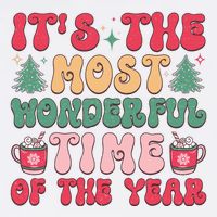 Most Wonderful Time Of The Year Festive Graphic Garment-Dyed Sweatshirt