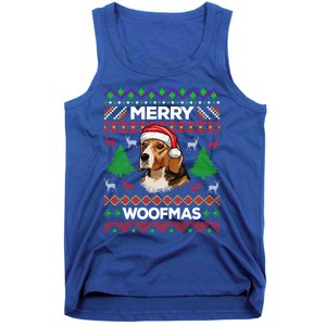 Merry Woofmas Ugly Sweater Christmas Beagle Lover Gift Tank Top