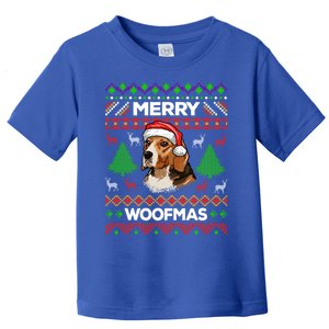 Merry Woofmas Ugly Sweater Christmas Beagle Lover Gift Toddler T-Shirt