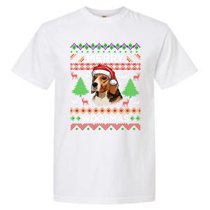 Merry Woofmas Ugly Sweater Christmas Beagle Lover Gift Garment-Dyed Heavyweight T-Shirt