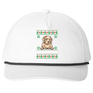 Merry Woofmas Ugly Christmas Sweater Gift Snapback Five-Panel Rope Hat