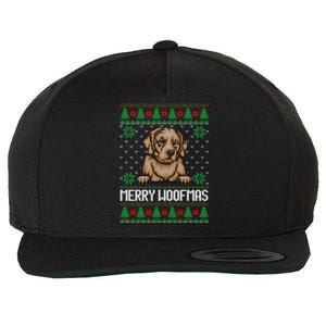 Merry Woofmas Ugly Christmas Sweater Gift Wool Snapback Cap