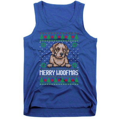 Merry Woofmas Ugly Christmas Sweater Gift Tank Top