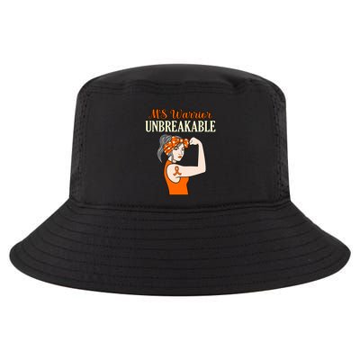 Ms Warrior Unbreakable Multiple Sclerosis Awareness Graphic Great Gift Cool Comfort Performance Bucket Hat