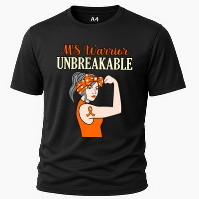 Ms Warrior Unbreakable Multiple Sclerosis Awareness Graphic Great Gift Performance Shirt