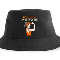 Ms Warrior Unbreakable Multiple Sclerosis Awareness Graphic Great Gift Sustainable Bucket Hat