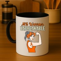 Ms Warrior Unbreakable Multiple Sclerosis Awareness Graphic Great Gift Mug