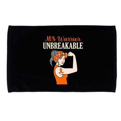 Ms Warrior Unbreakable Multiple Sclerosis Awareness Graphic Great Gift Microfiber Hand Towel