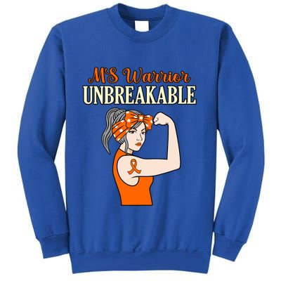 Ms Warrior Unbreakable Multiple Sclerosis Awareness Graphic Great Gift Sweatshirt