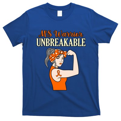 Ms Warrior Unbreakable Multiple Sclerosis Awareness Graphic Great Gift T-Shirt