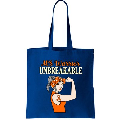 Ms Warrior Unbreakable Multiple Sclerosis Awareness Graphic Great Gift Bag